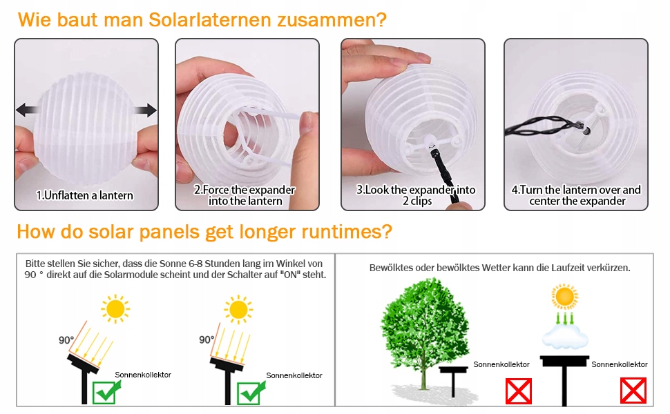 LEZONIC WODOODPORNE KULE ŚWIETLNE LAMPKI OGRODOWE SOLARNE 20 LED 6M — miniatura 8