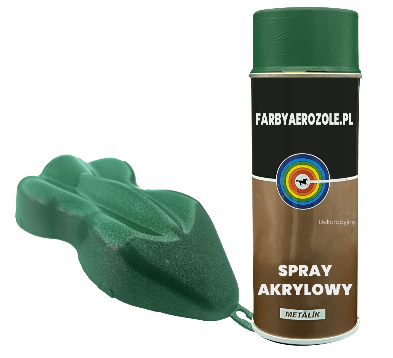 Lakier Akrylowy Metalik Dekoracyjny Spray S356 Zielony 400ml
