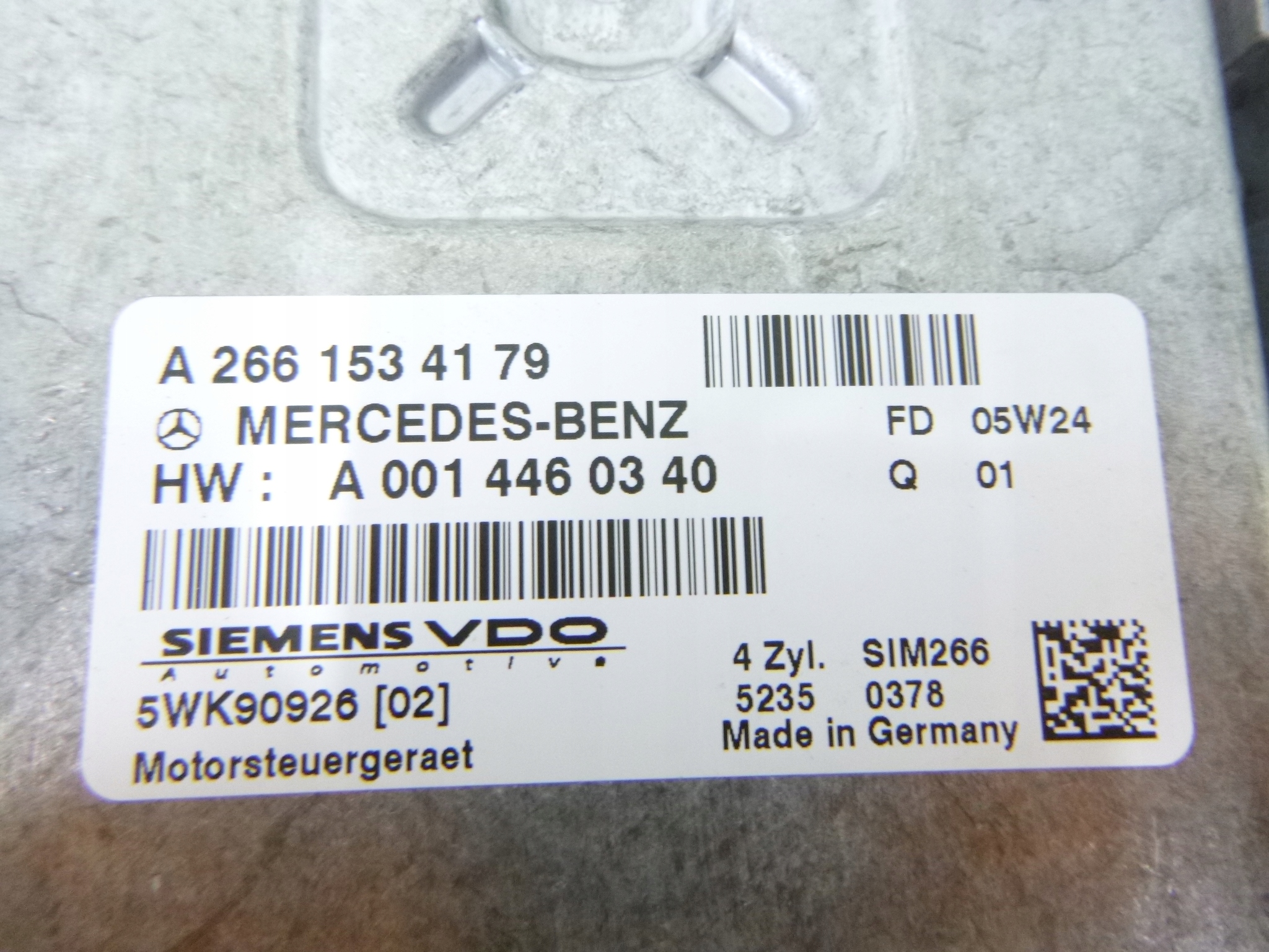 module control unit ESP Mercedes W169 2005r. A2661534179