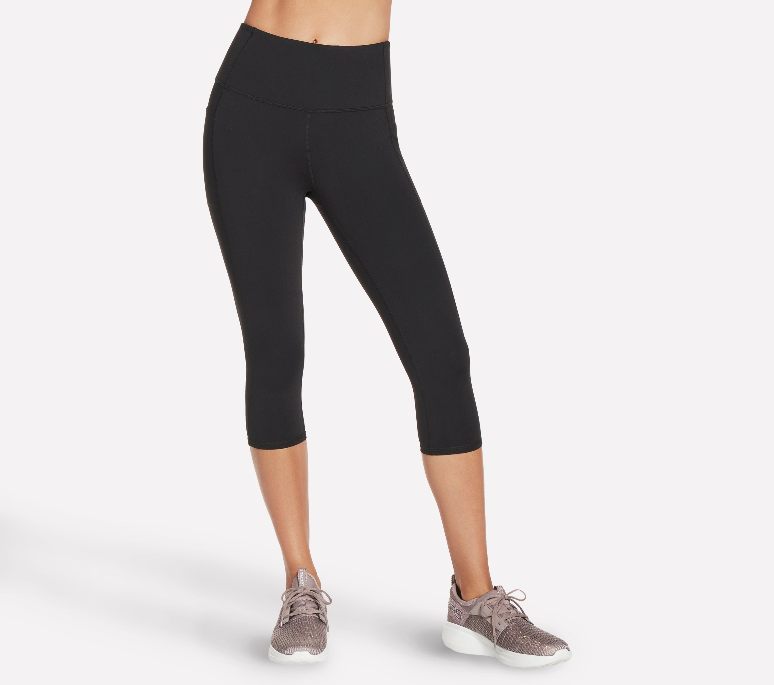 Dámské legíny Skechers 3/4 Go Walk High Waisted Capri černé W2CP2 Blk