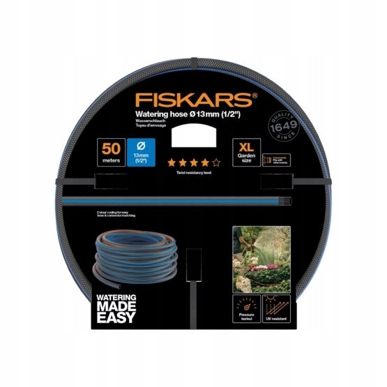 

Fiskars Wąż Ogrodowy 13MM 1/2" 50M Q4 1027106