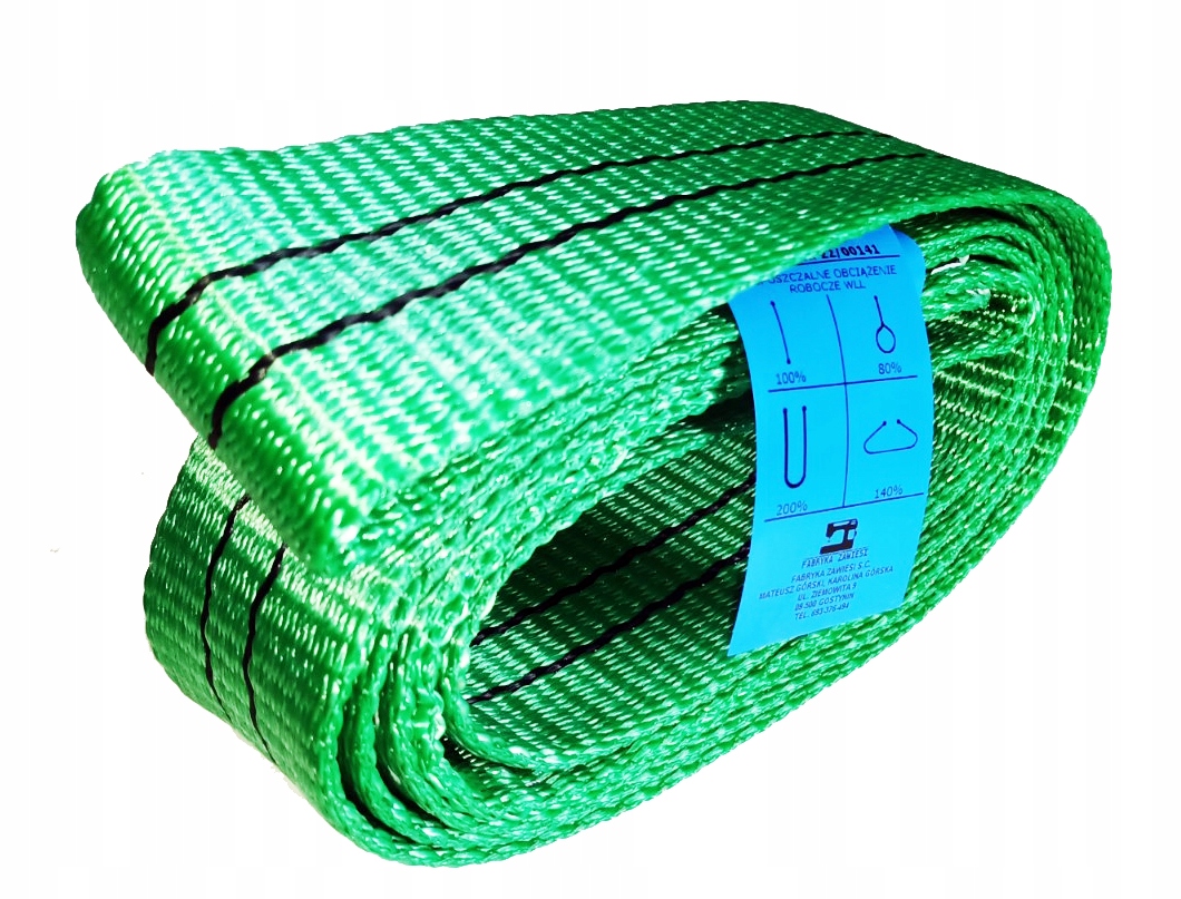 ZAWIESIE BEZKOŃCOWE PAS WĘŻOWE 2T 1,5M 60MM ATEST Marka Fabryka Zawiesi