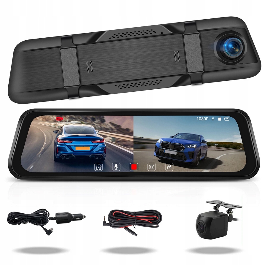 Autokamera Na Cúvanie Video Záznamník Jazdy V Zrkadle Poľské Menu