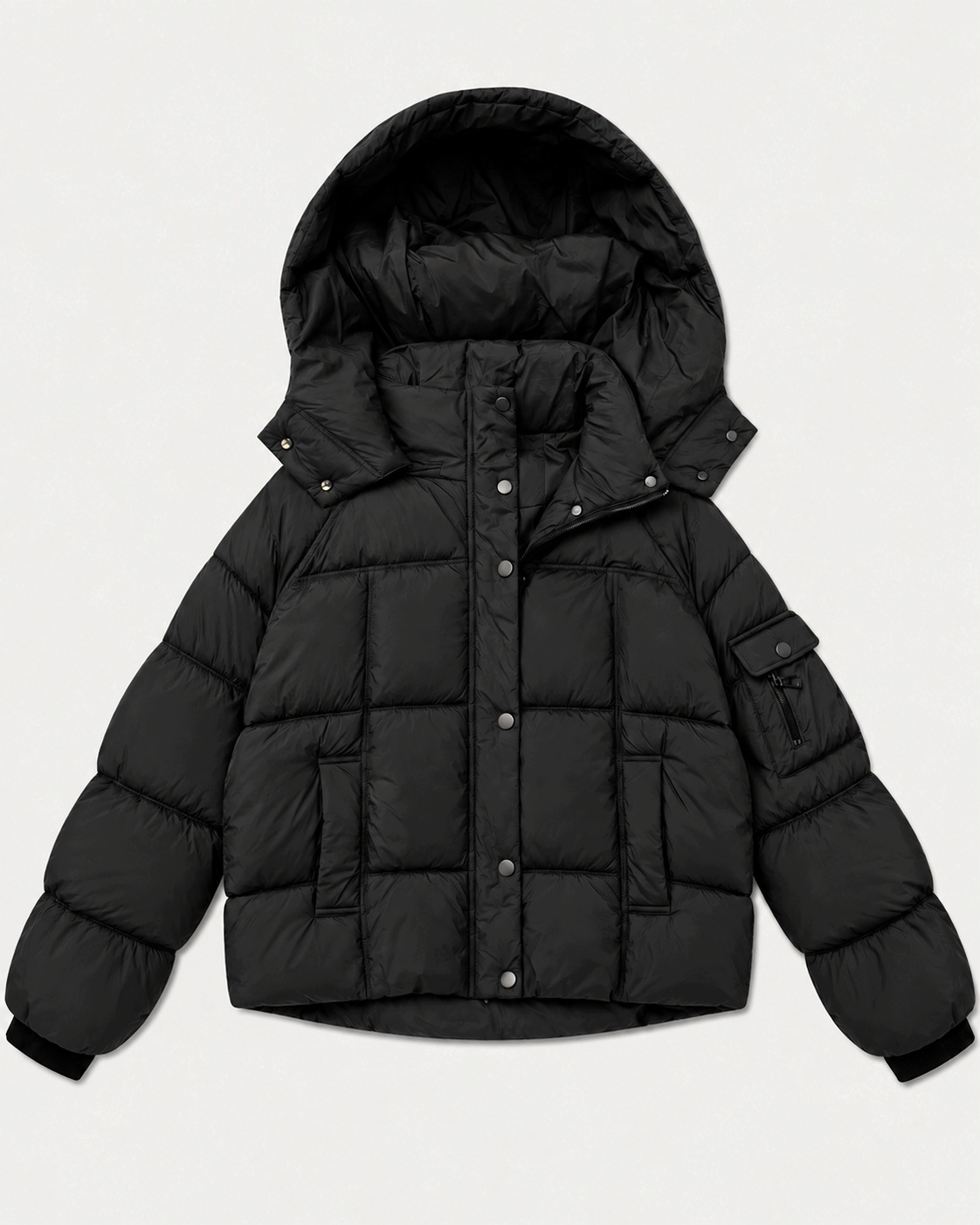 Pikovaná Bunda S Kapucí B6087 Černá XL (42)