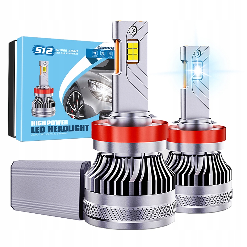 Žárovky H7 Led S12 30000LM 2 ks 160W 12V 24V Canbus Pro Mana Nákladní Tir