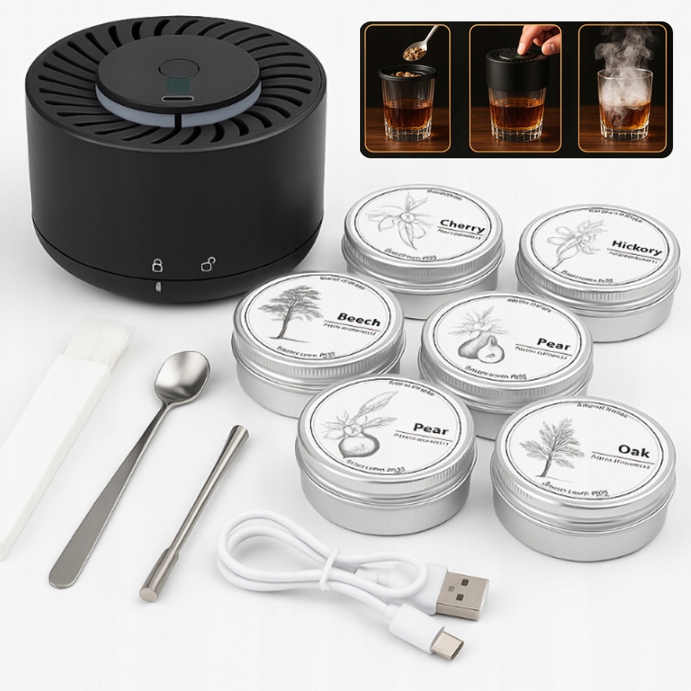 Sada Na Uzení Koktejlů Barový Smart Smoker Univerzální