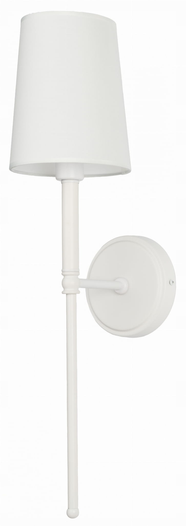 Kinkiet hotelowy z abażurem all white Hampton