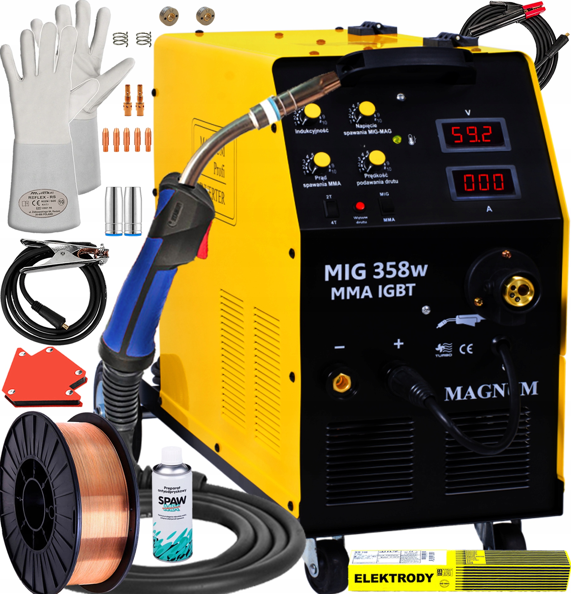 Svařovací Stroj Migomat Magnum Mig 358W Mma Igbt Mig/mag