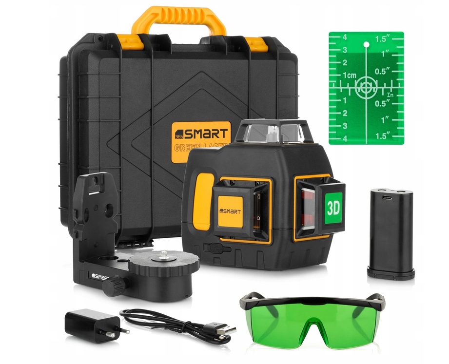 Křížový laser SMART365 – zelený paprsek 3x360° dosah 40 m