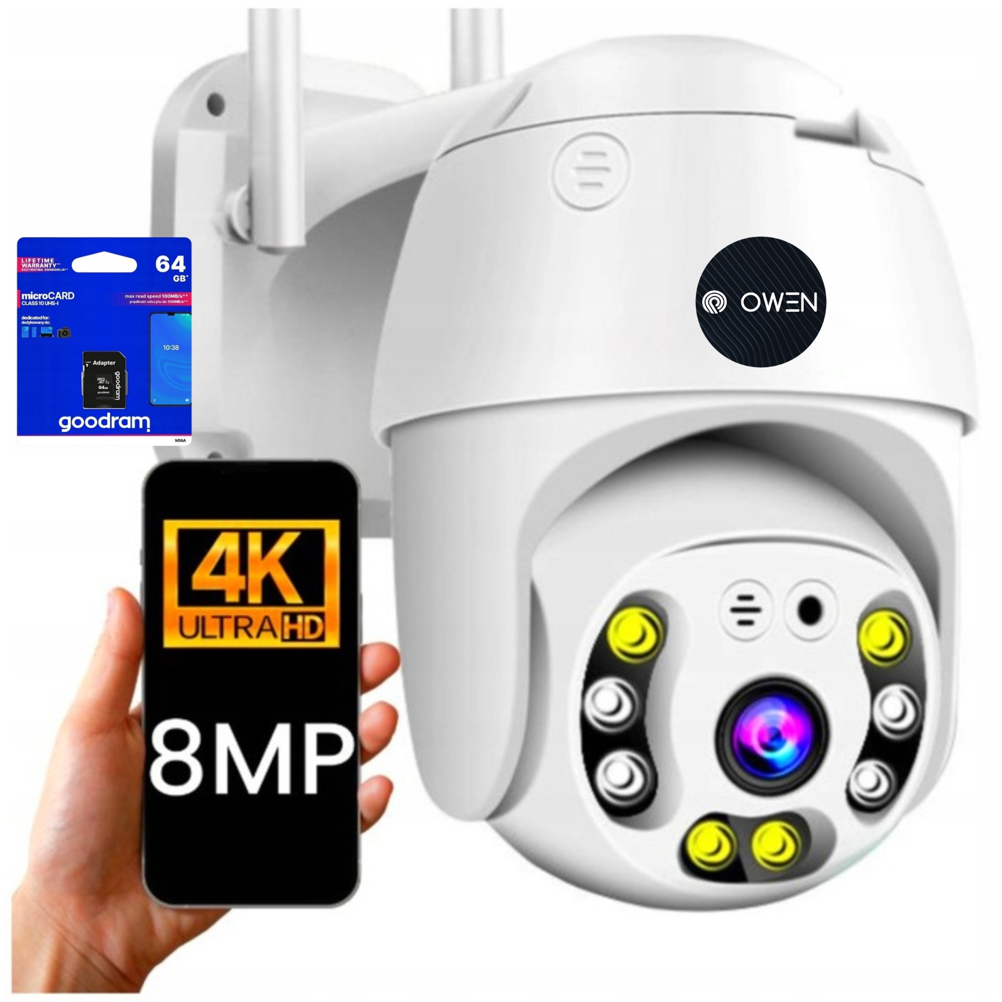 Otočná Ip Kamera WiFi Venkovní 8MPx 4K Ultra Hd 4xZOOM Detekce 8MP