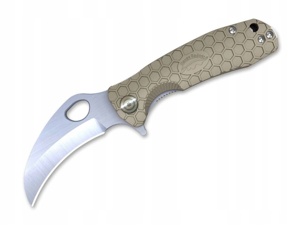 Nůž Honey Badger Claw D2 Medium Tan Plain