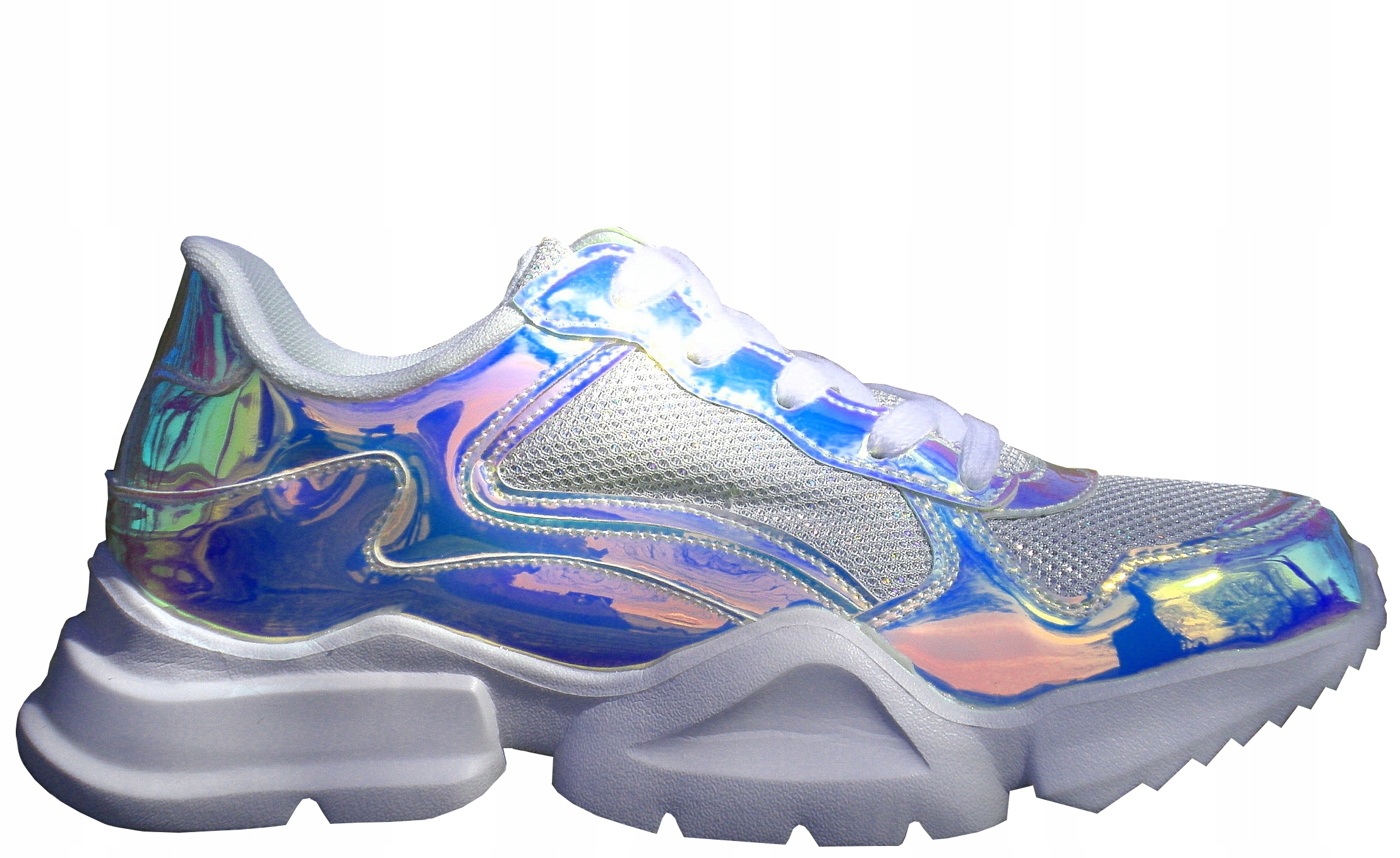 

Buty sneakersy eleganckie Silver Diamond Look 41