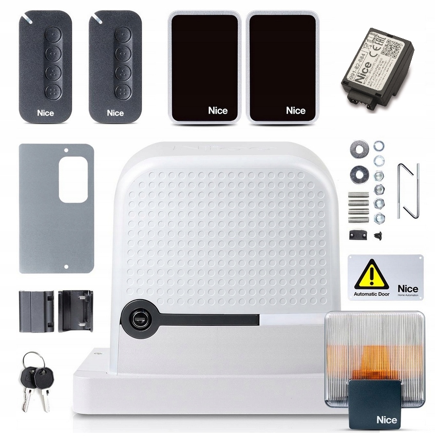Napęd Do Bramy Przesuwnej Nice Robus 600 Piloty Fotokomórki Lampa BiDI Wifi