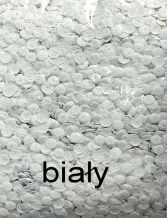 Cekiny Białe Okrągłe Łamane 6mm 800szt