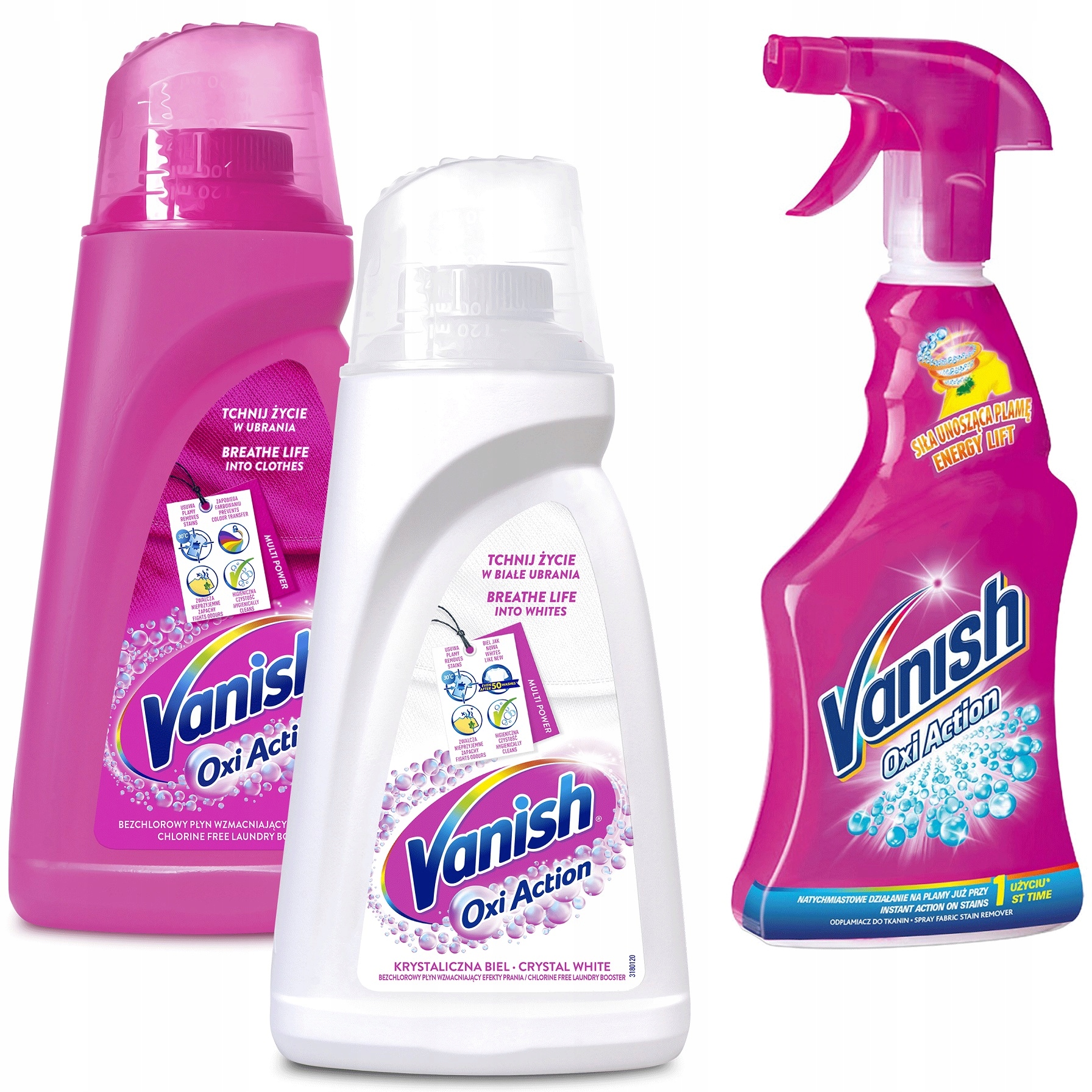 

Vanish Zestaw Odplamiacz Płyn 2x1L Spray 500ml