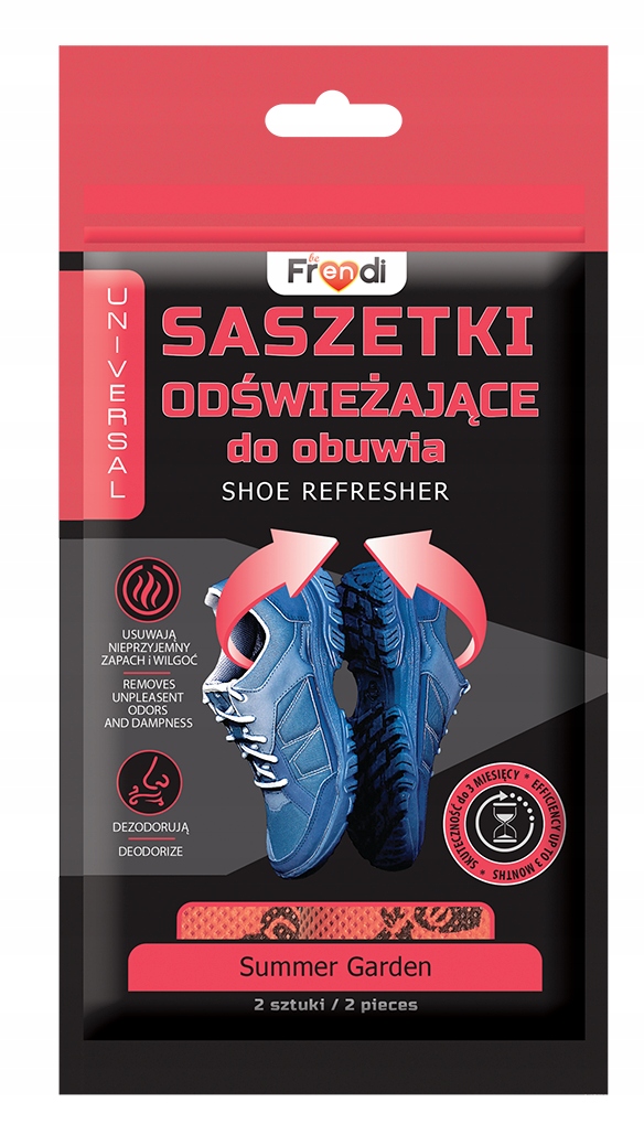 

Saszetki Odświeżające do butów odświeżacz