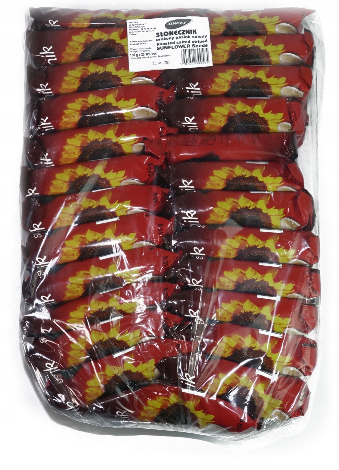 Levně Sonpex Slunečnice pražená solená s kořením 150 g x 25 Ks.