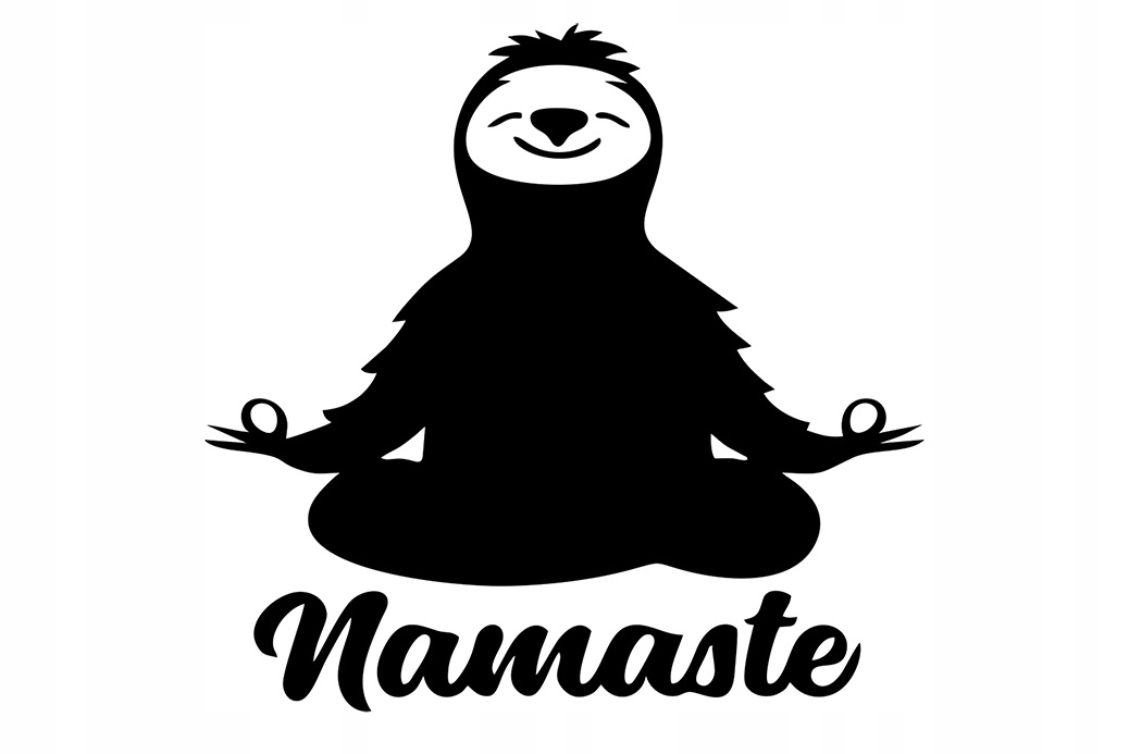 

Naklejka na samochód Leniwiec Namaste Wlepa 20x21