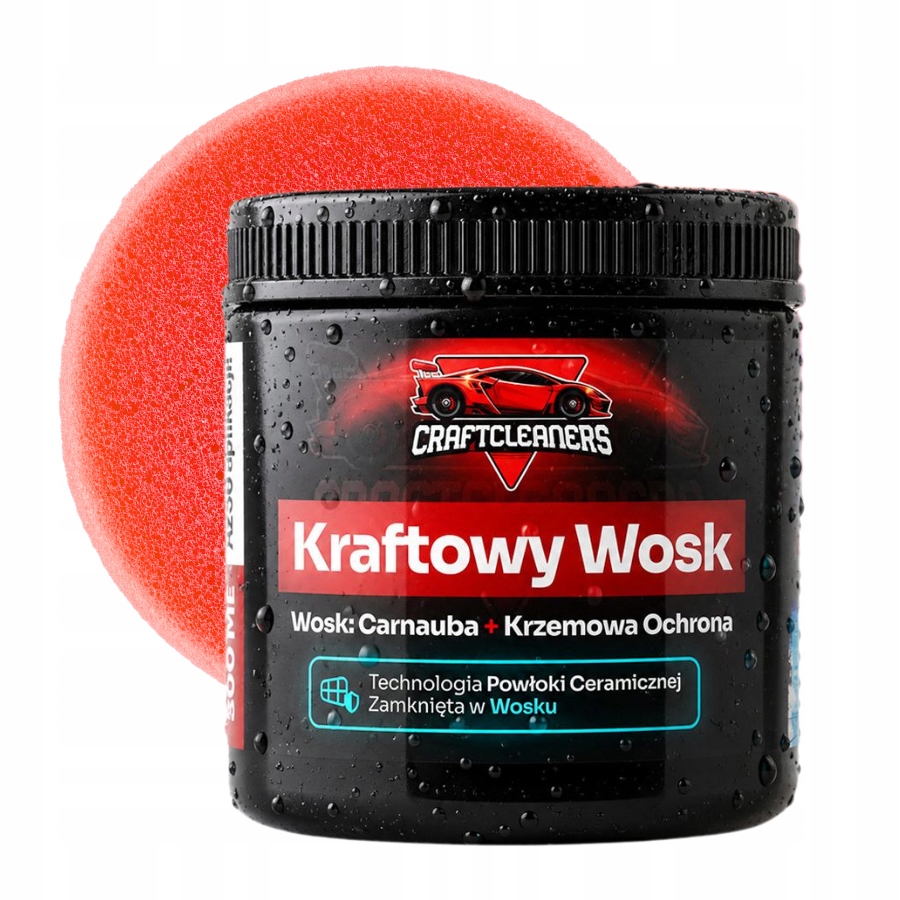 Kraftowy Wosk Polerowanie Samochodu Lakieru Carnauba i Krzem Sio2 Polerka