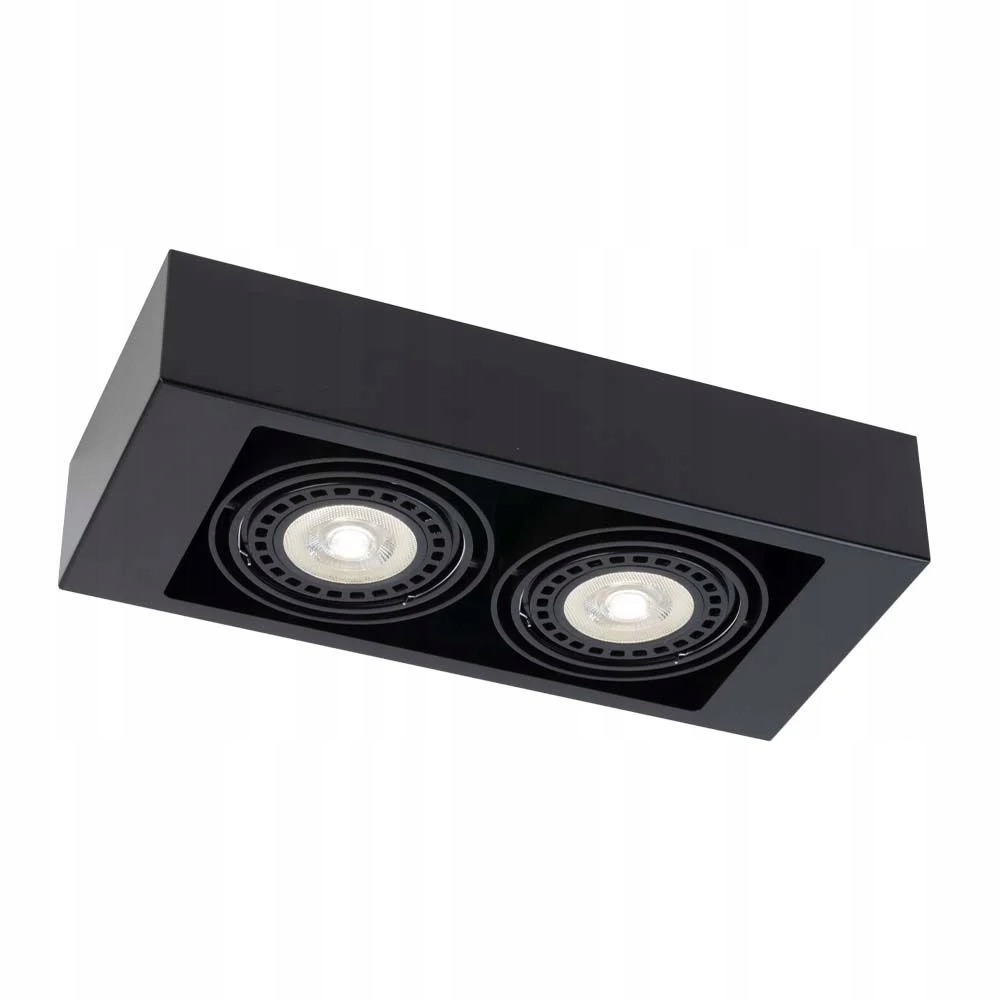 Lampa stropné svietidlo spot dvojitý nastaviteľný čierny obdĺžnikový Shilo