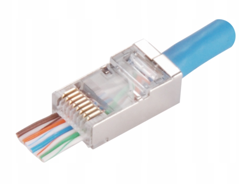 

Wtyk RJ45 przelotowy kat 5e kat.5e Stp 10szt