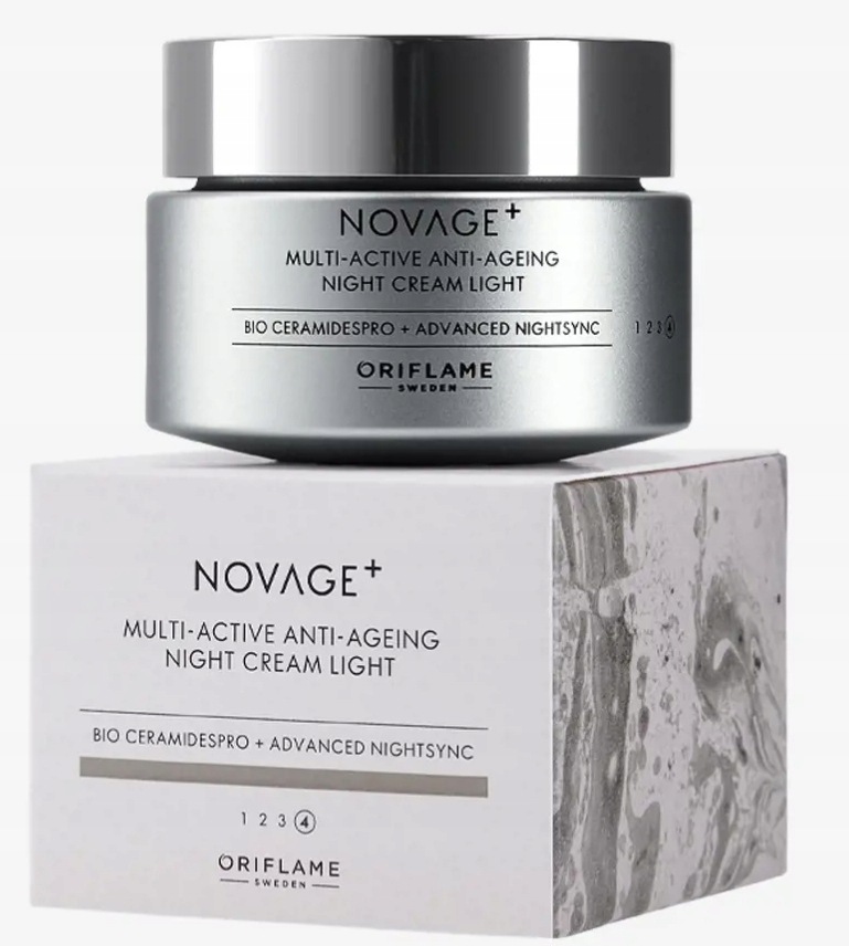 Oriflame Multiaktywny lekki krem przeciwstarzeniowy na noc Novage+ 50 ml