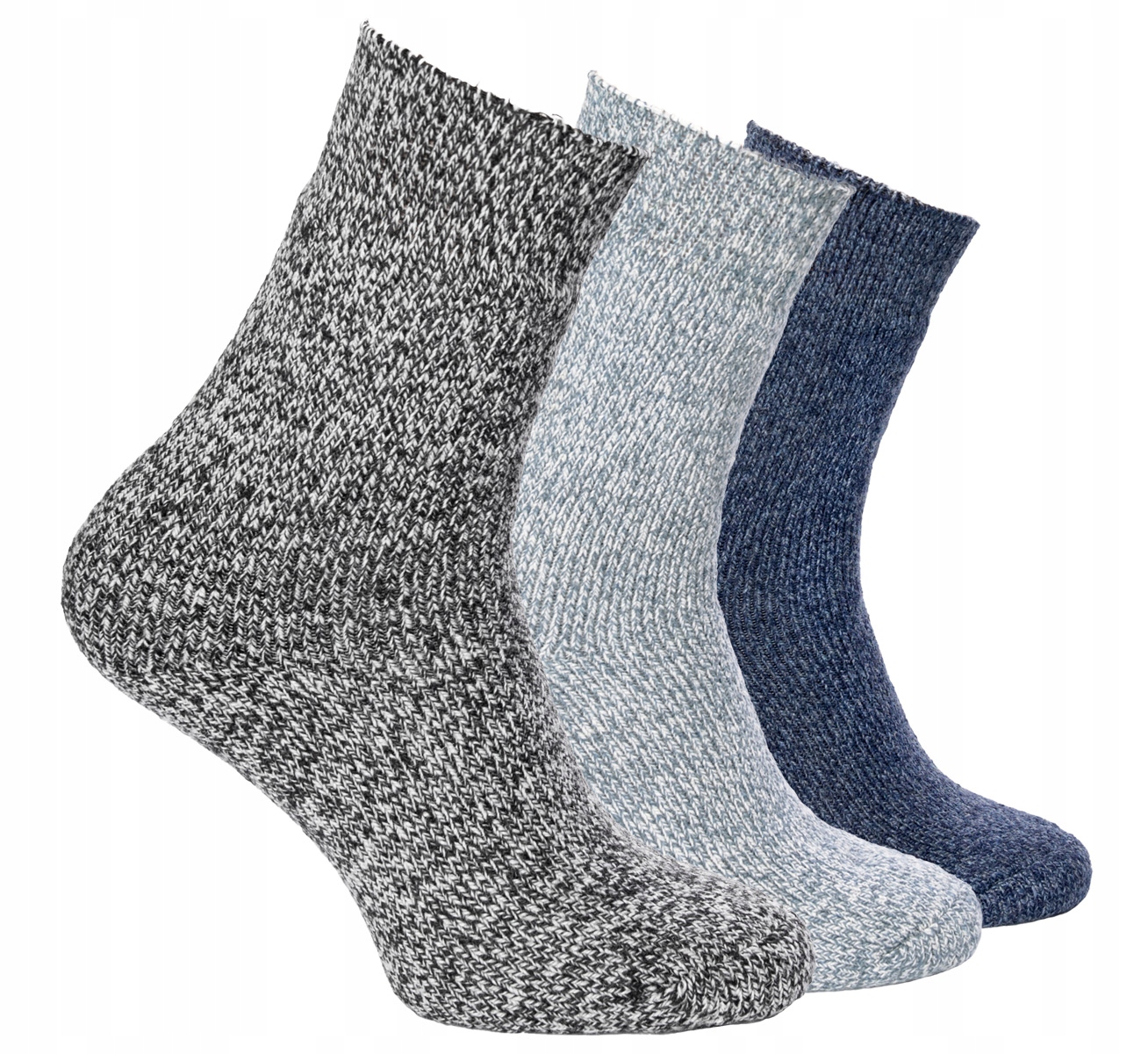 

3 Ciepłe Wełniane Skarpety Nieuciskowe 967 r 40-44