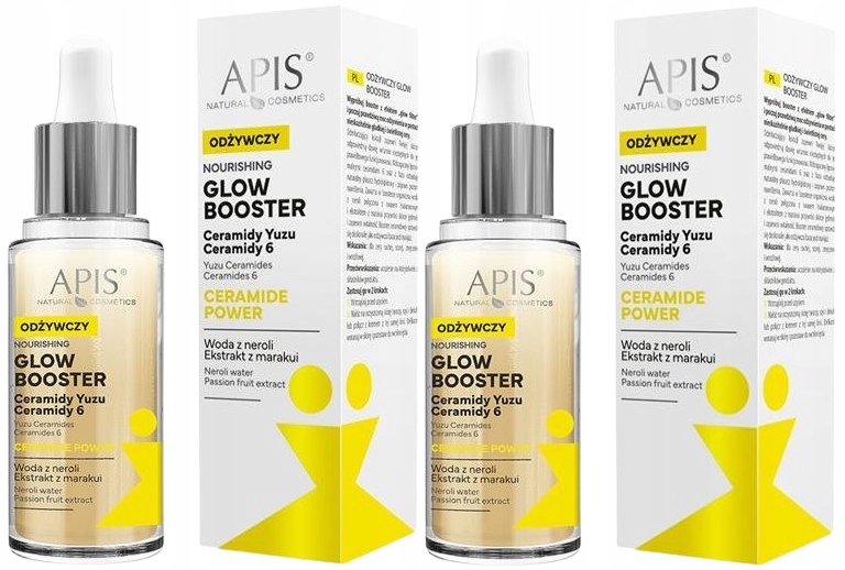 2 kusy Ceramide Power Vyživující Glow Booster 30 ml Apis Kyselina hyaluronová