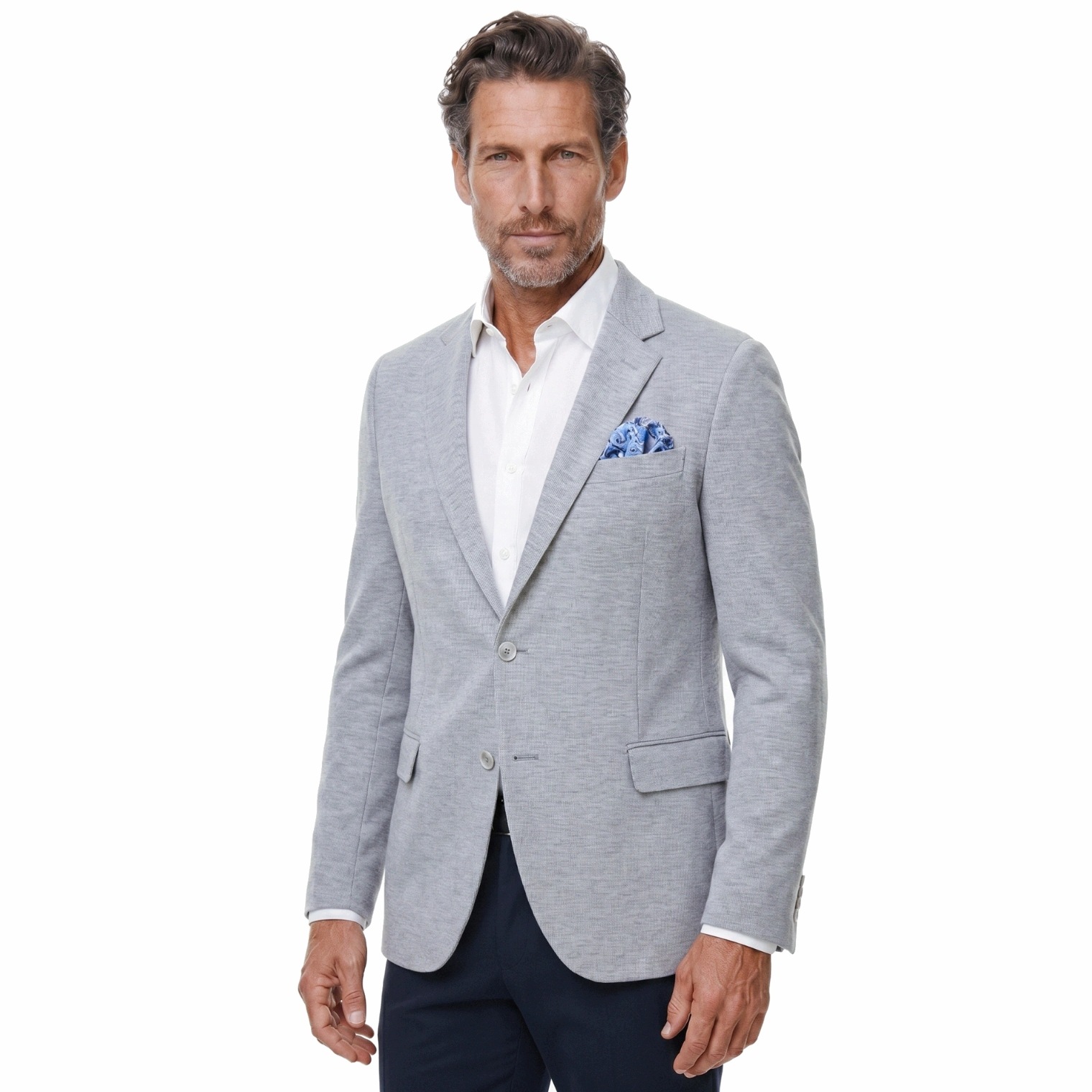 Šedé sako Slim Fit Pako Lorente vel