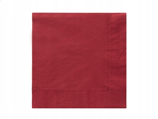

Serwetki 20SZT 33x33CM Wesele Komunia! Bordowe