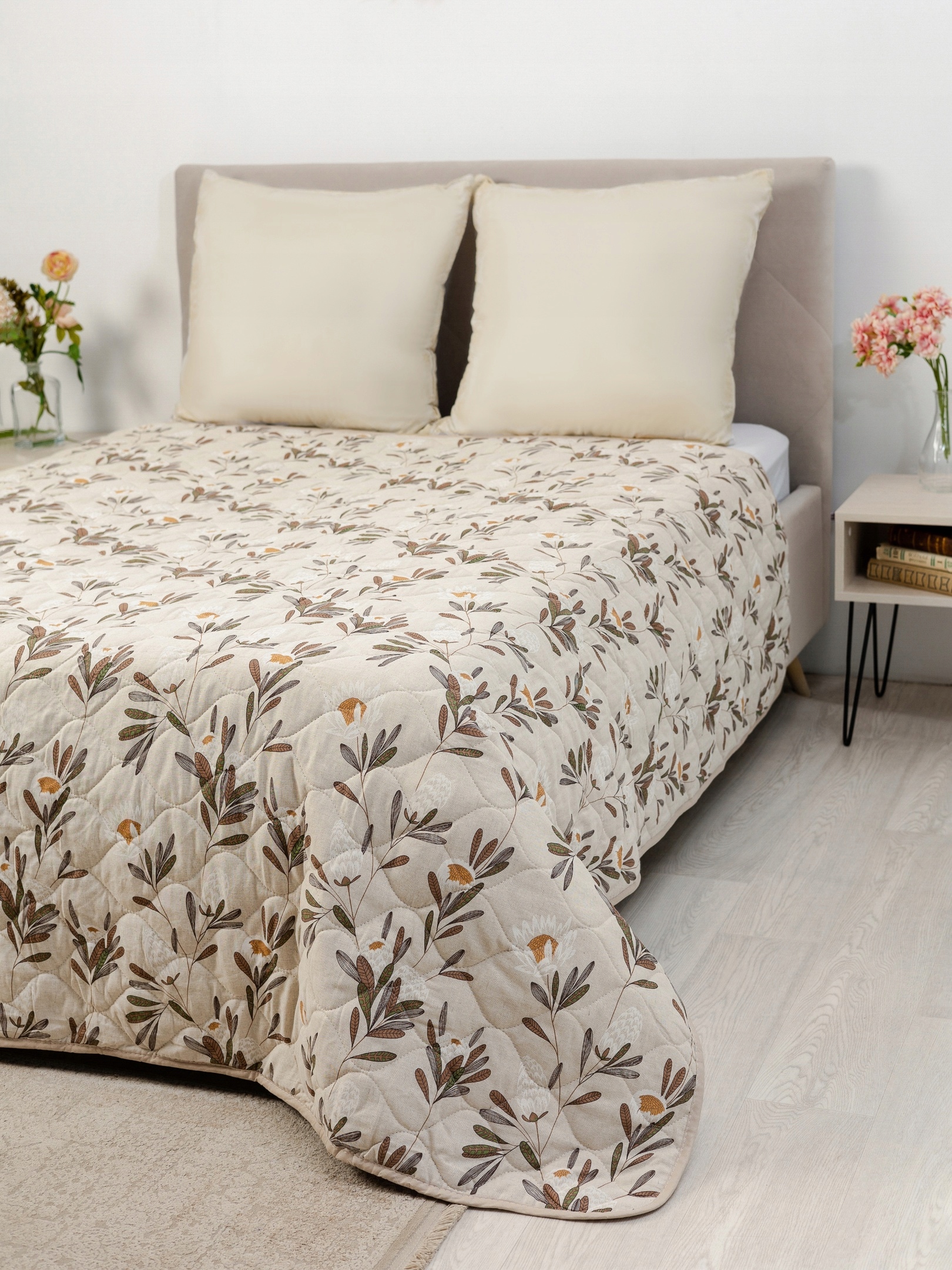 Lniana Prešívaná Prikrývka Len (farby, veľkosti) Poľská výroba