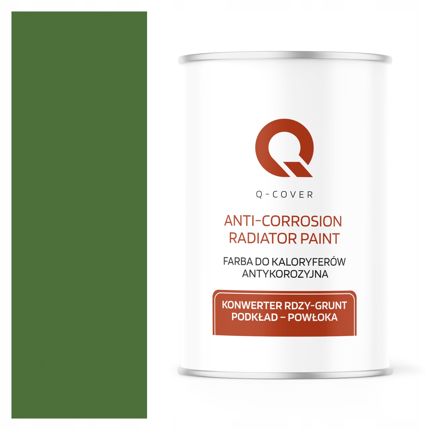 Farba do Grzejników Antykorozyjna Odporna 1L Półmat Zielony trawiasty 3w1