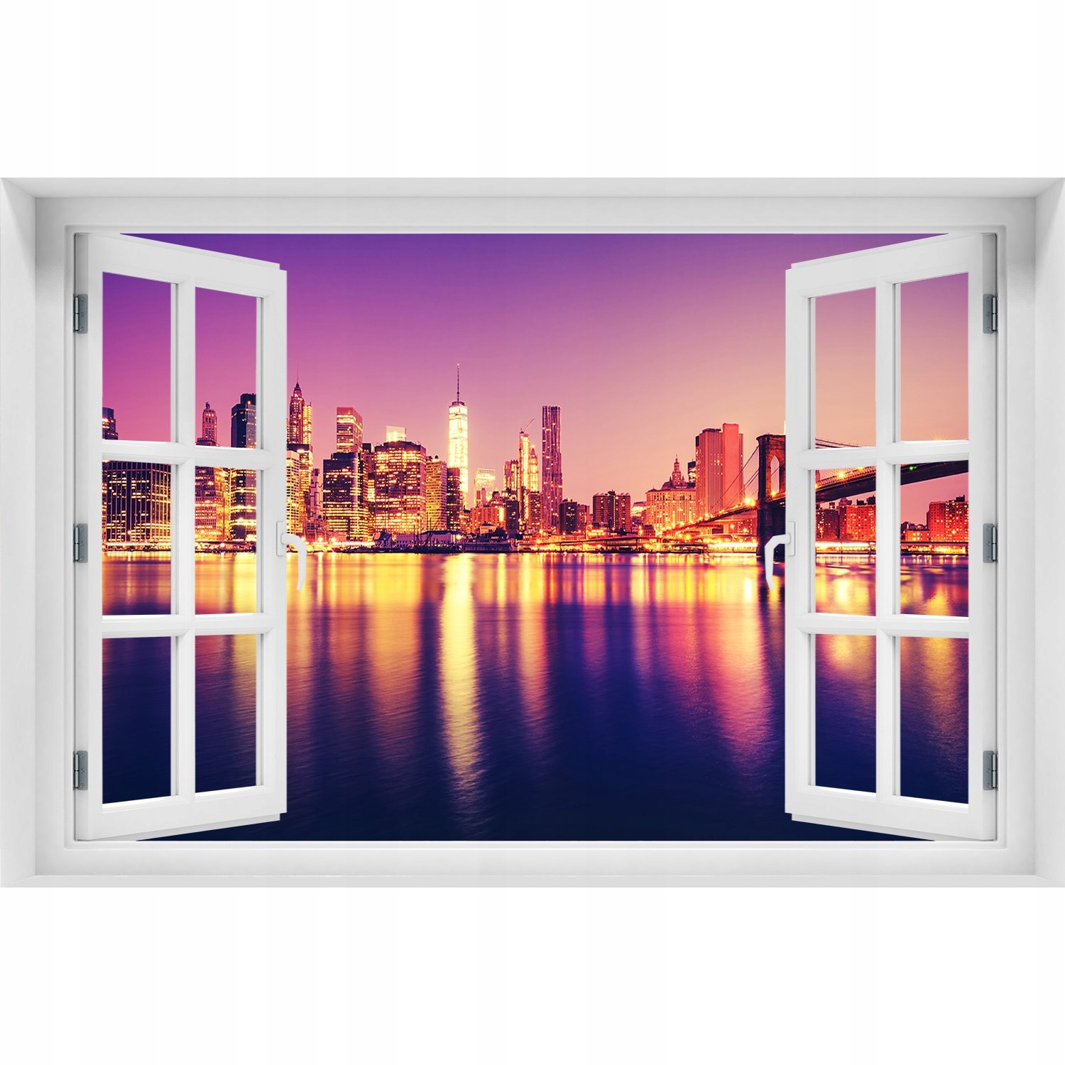 

Fotoobraz Naklejka 3D Okno Manhattan Nowy Jork