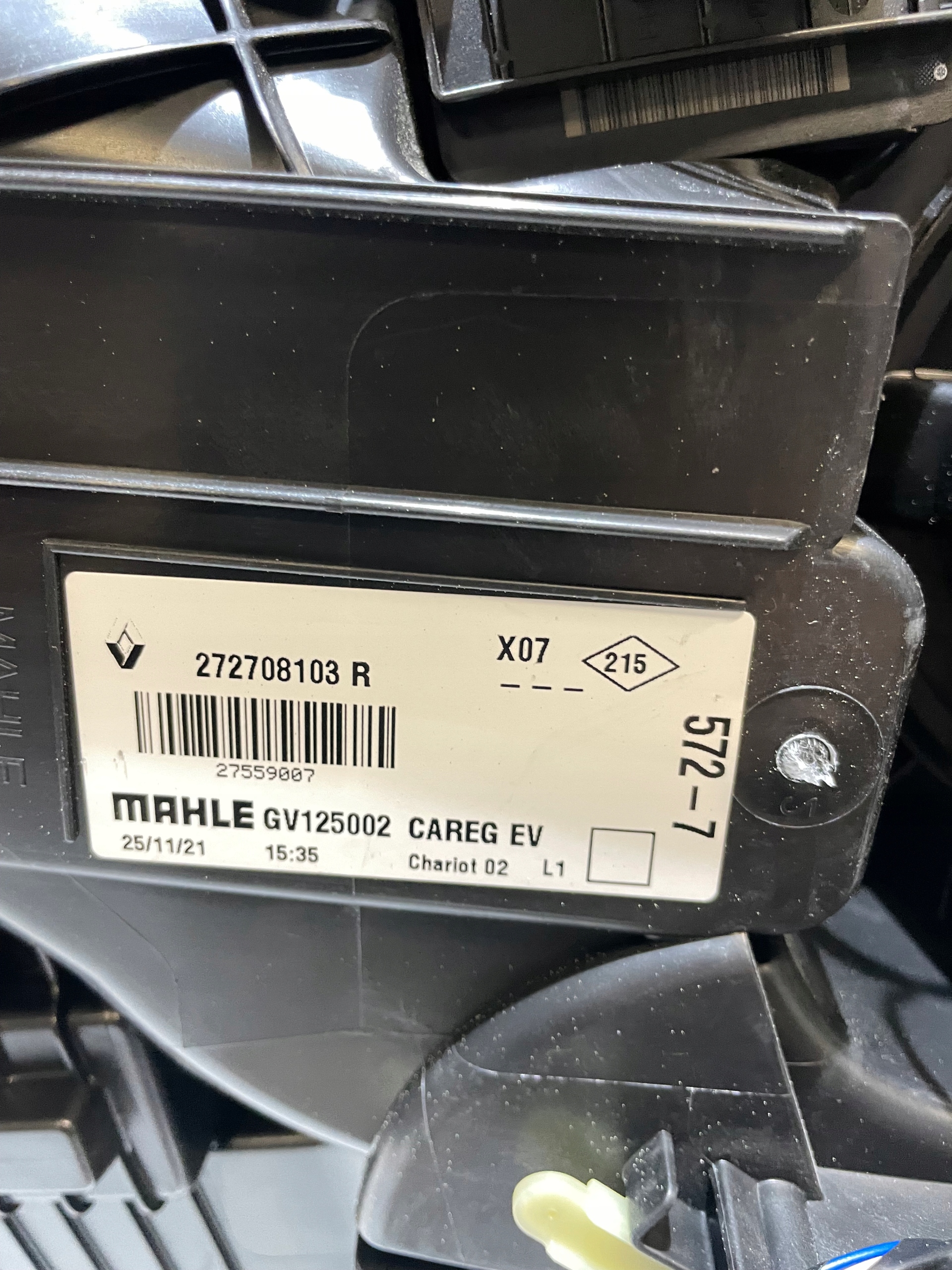 RENAULT TWINGO III Z.E. HEATER 272708103R