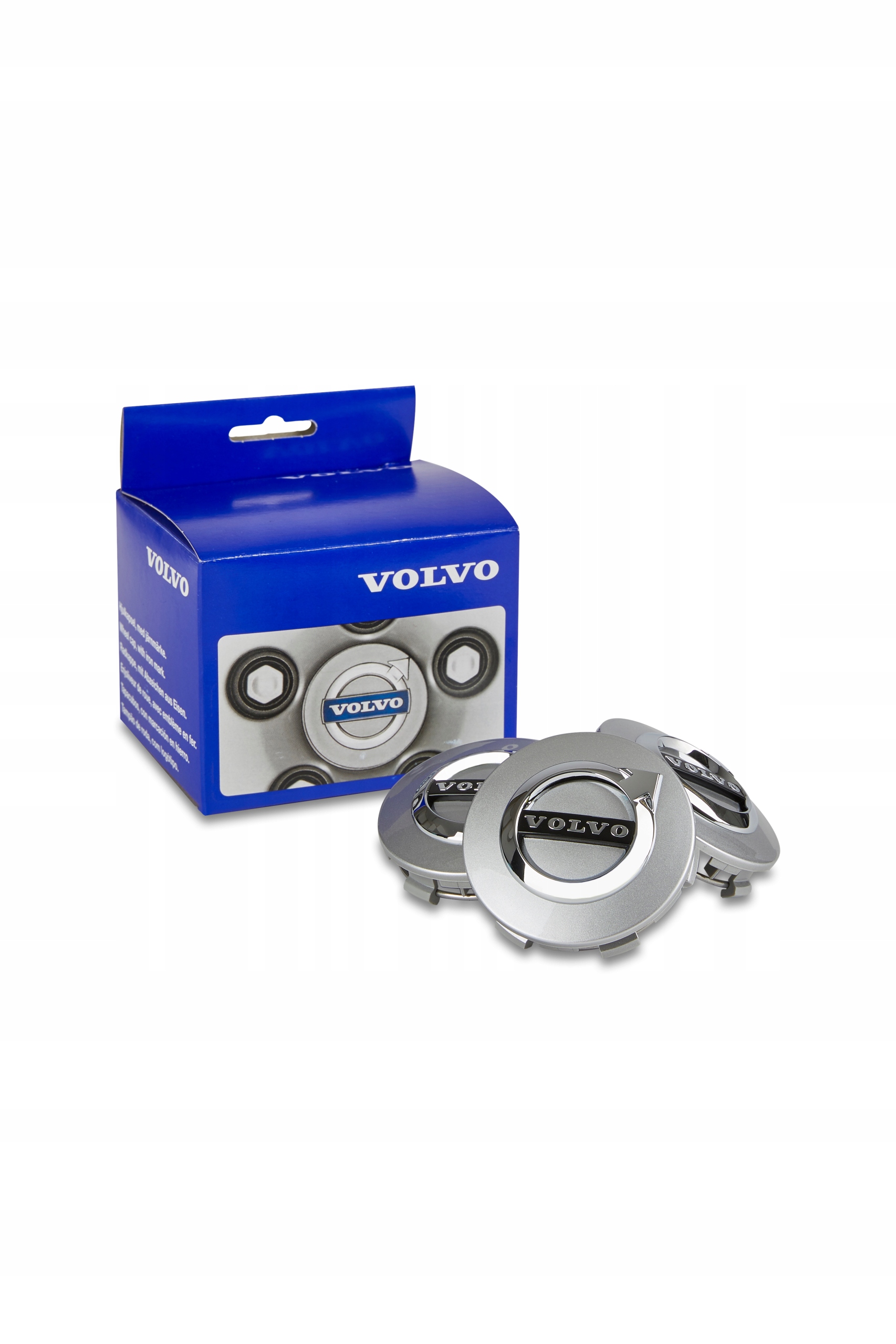 Volvo S60 V60 II krytky hliníkových diskov, strieborné matné Oe