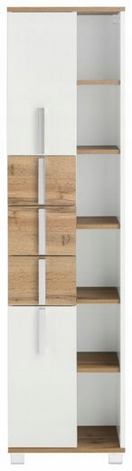KAMPEN słupek wysoki dąb wotan biały połysk półka łazienkowa regał EAN (GTIN) 4027181099124