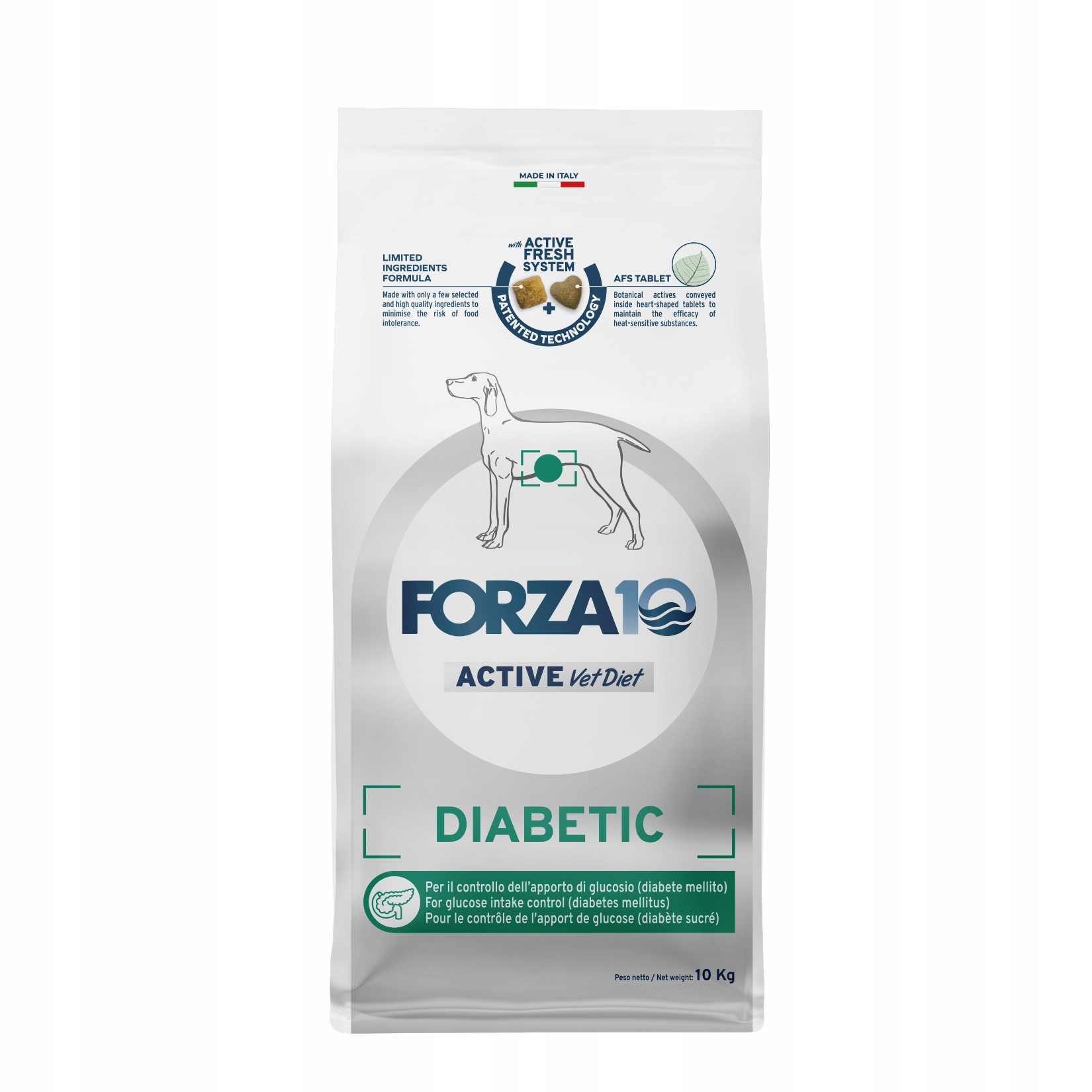Forza10 Veterinárne krmivo Diabetic Active pre psa 10 kg