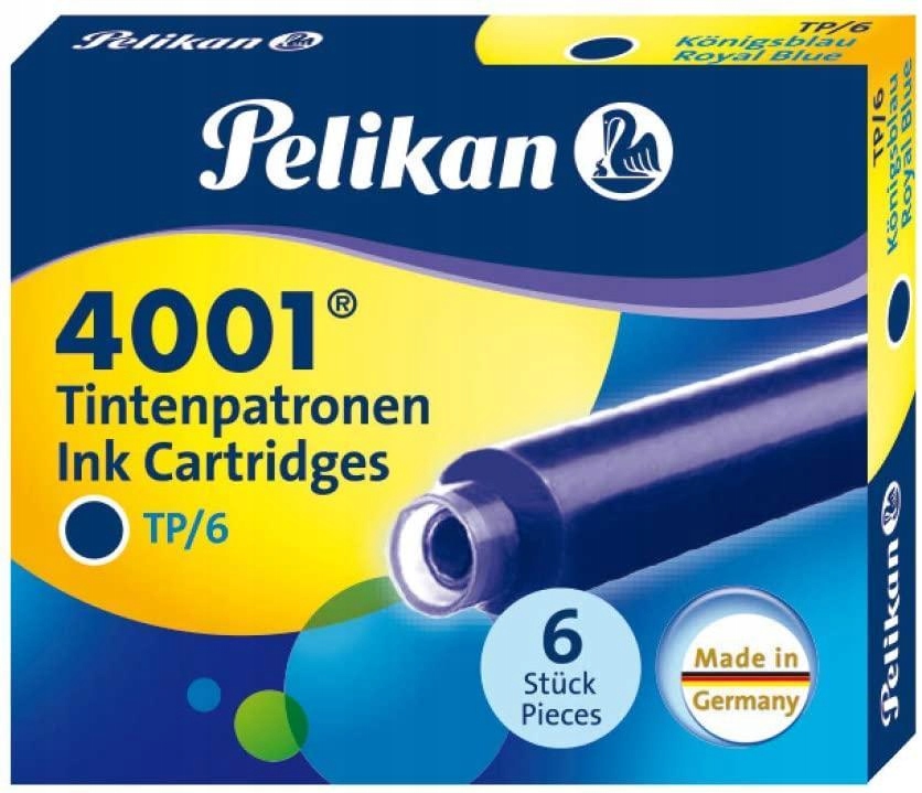 

Naboje do piór Pelikan 4001 TP/6 krótkie niebieski