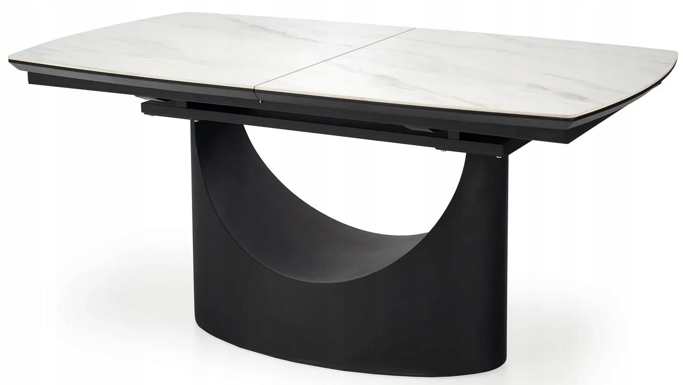 Nowoczesny Stół Rozkładany do Salonu Loft Biały Marmur Ceramiczny Osman