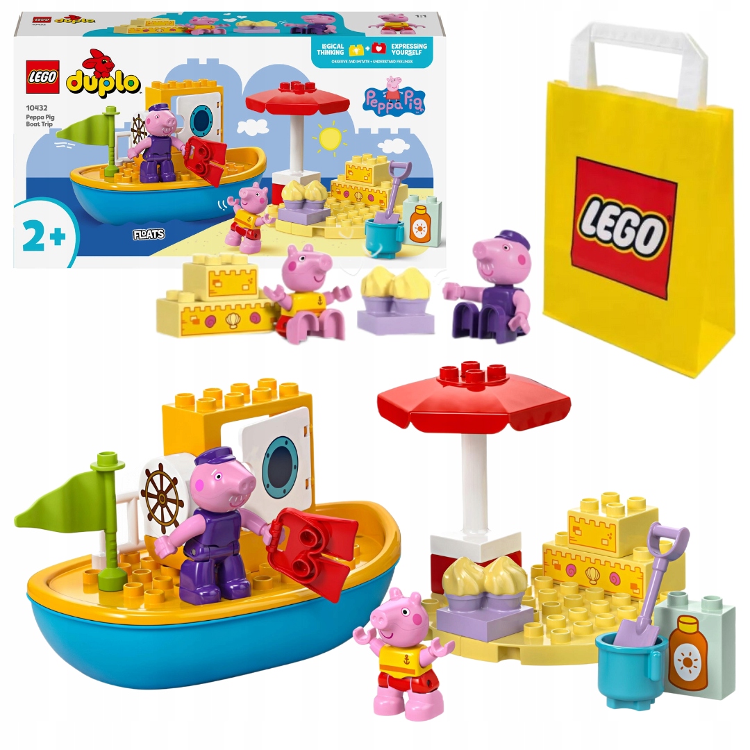 Lego Duplo 10432 prasátko Pepa A Plavba Lodí Loď Velké Stavebnice Pro 2 3 Let