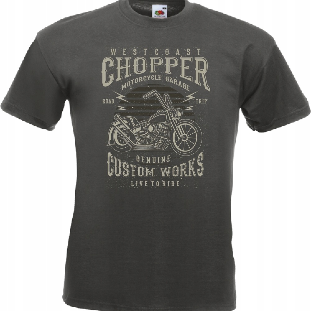 

Koszulka motor motocykl chopper L grafitowa