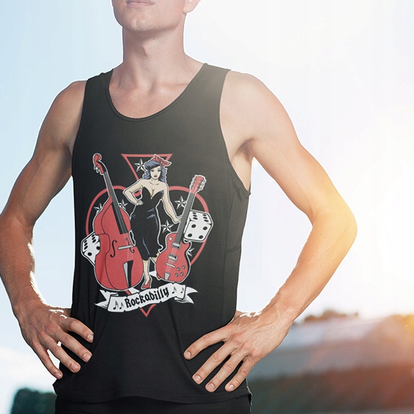 TANK TOP HORROR/ROCK ROCKABILLY GIRL 50S Marka inna