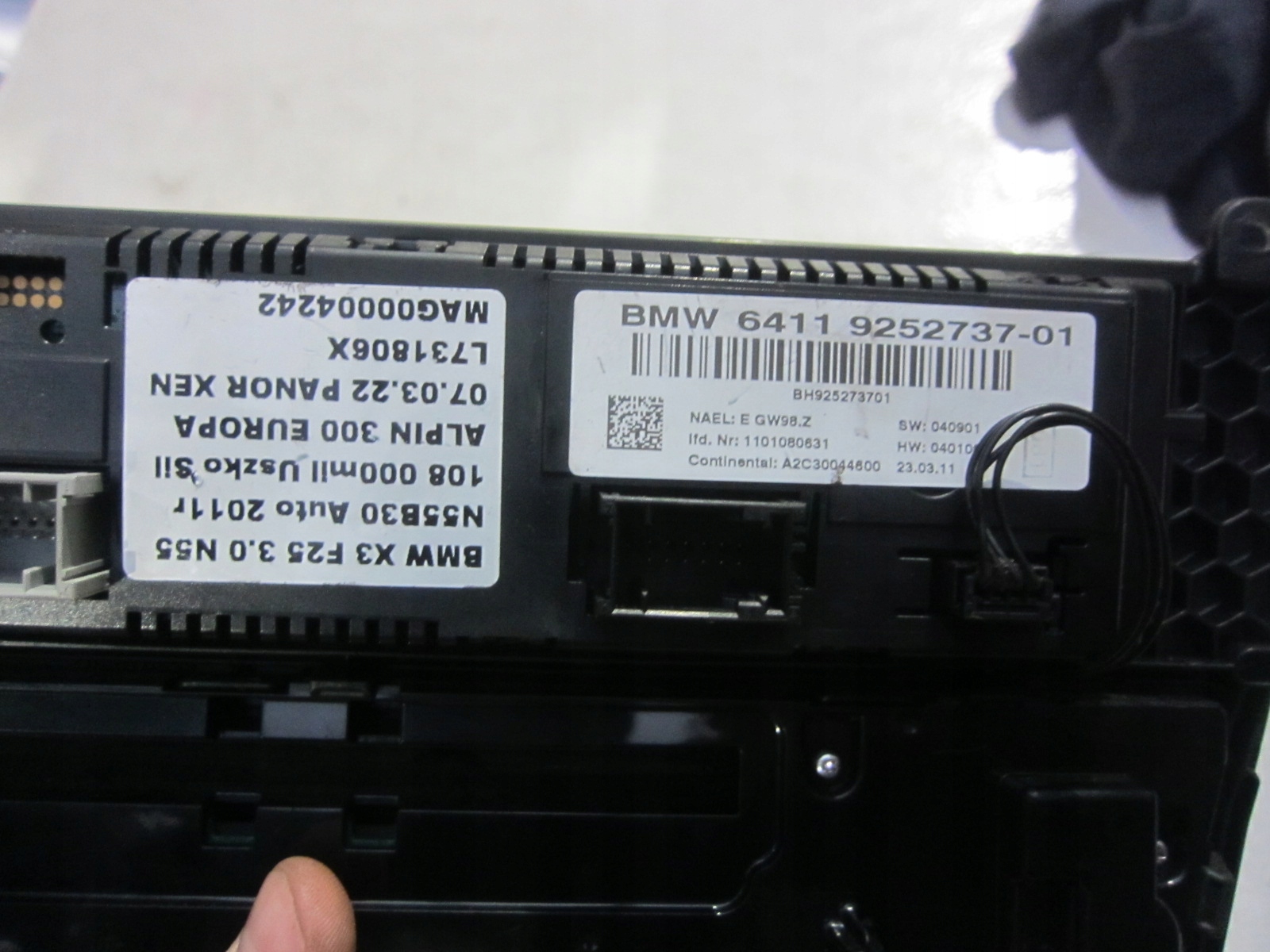 BMW F25 X3 prekidač klime prekidača 9287629