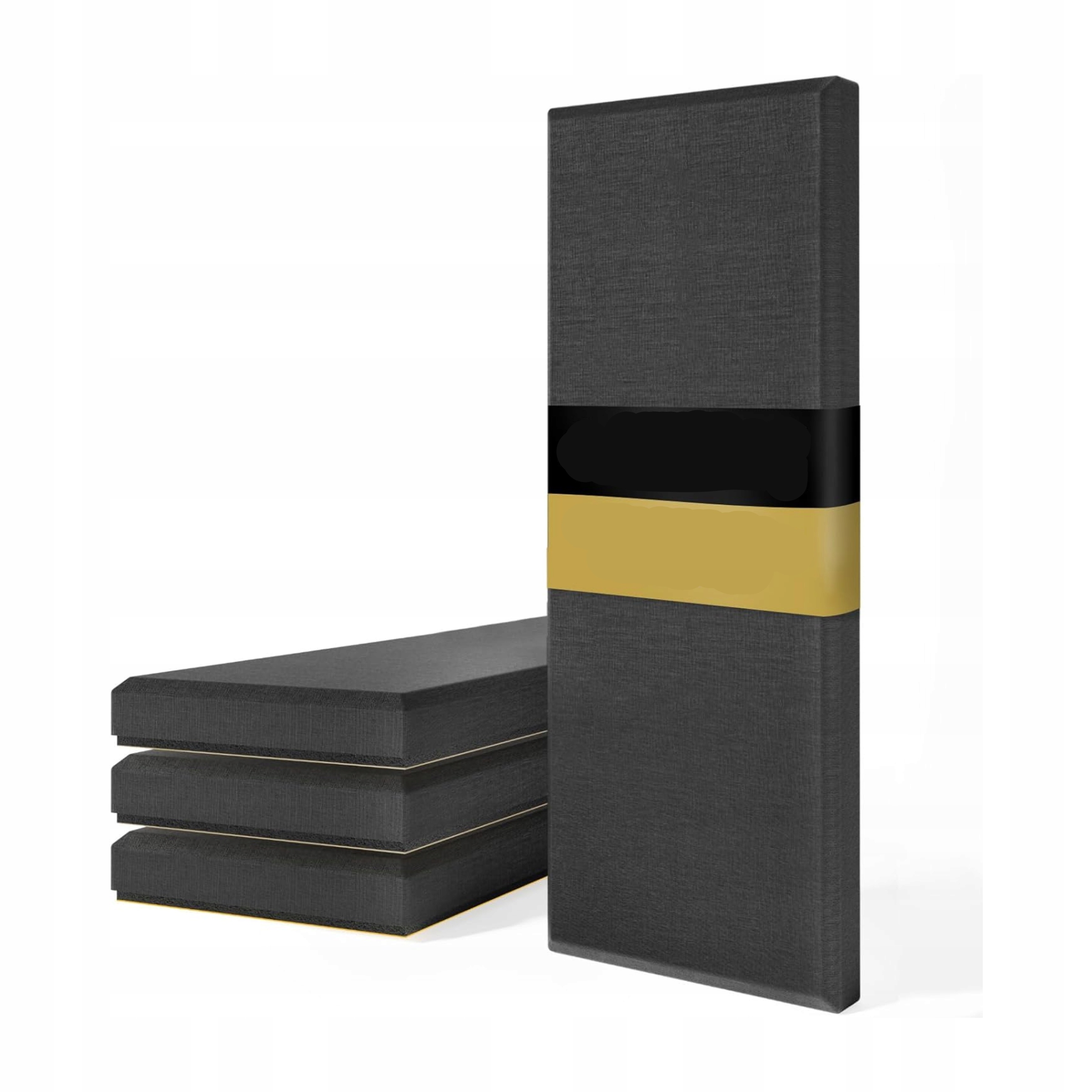 Velké akustické samolepicí zvukové panely černé 90x30x5,2 cm