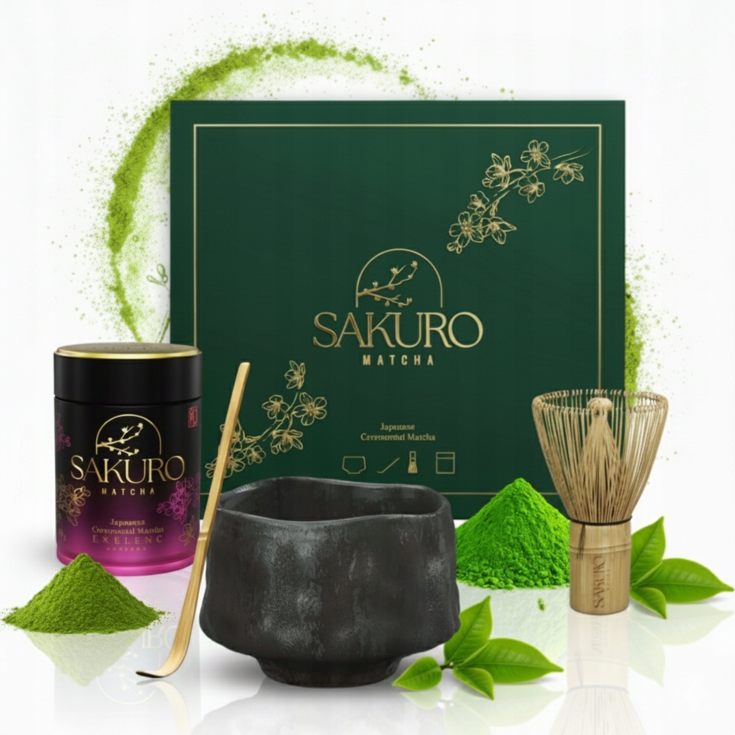 Levně Startovací Sada pro japonskou matchu Bio Premium Sakuro 40 g