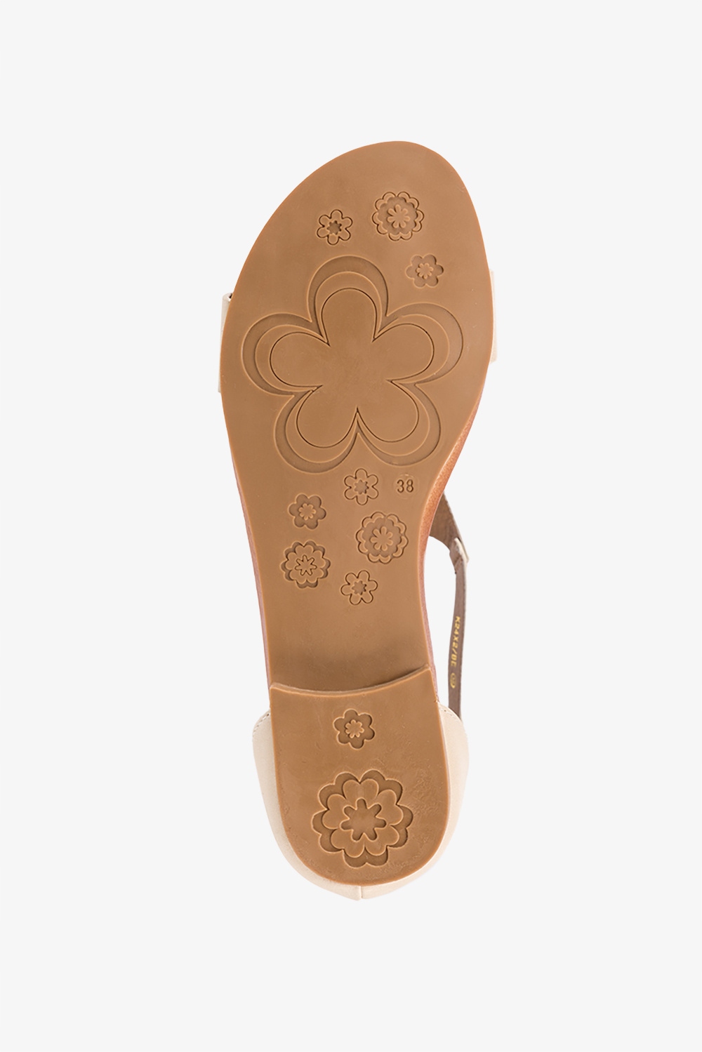 LEKKIE SANDAŁY DAMSKIE Z MODNĄ OZDOBĄ PŁASKIE Z ZAKRYTĄ PIĘTĄ NA LATO r 37 Płeć kobieta