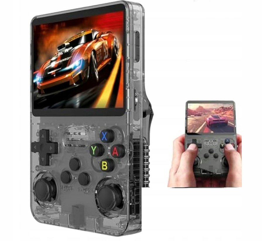 Konsola przenośna retro R36S 64 Gb 20 000 Gier szary