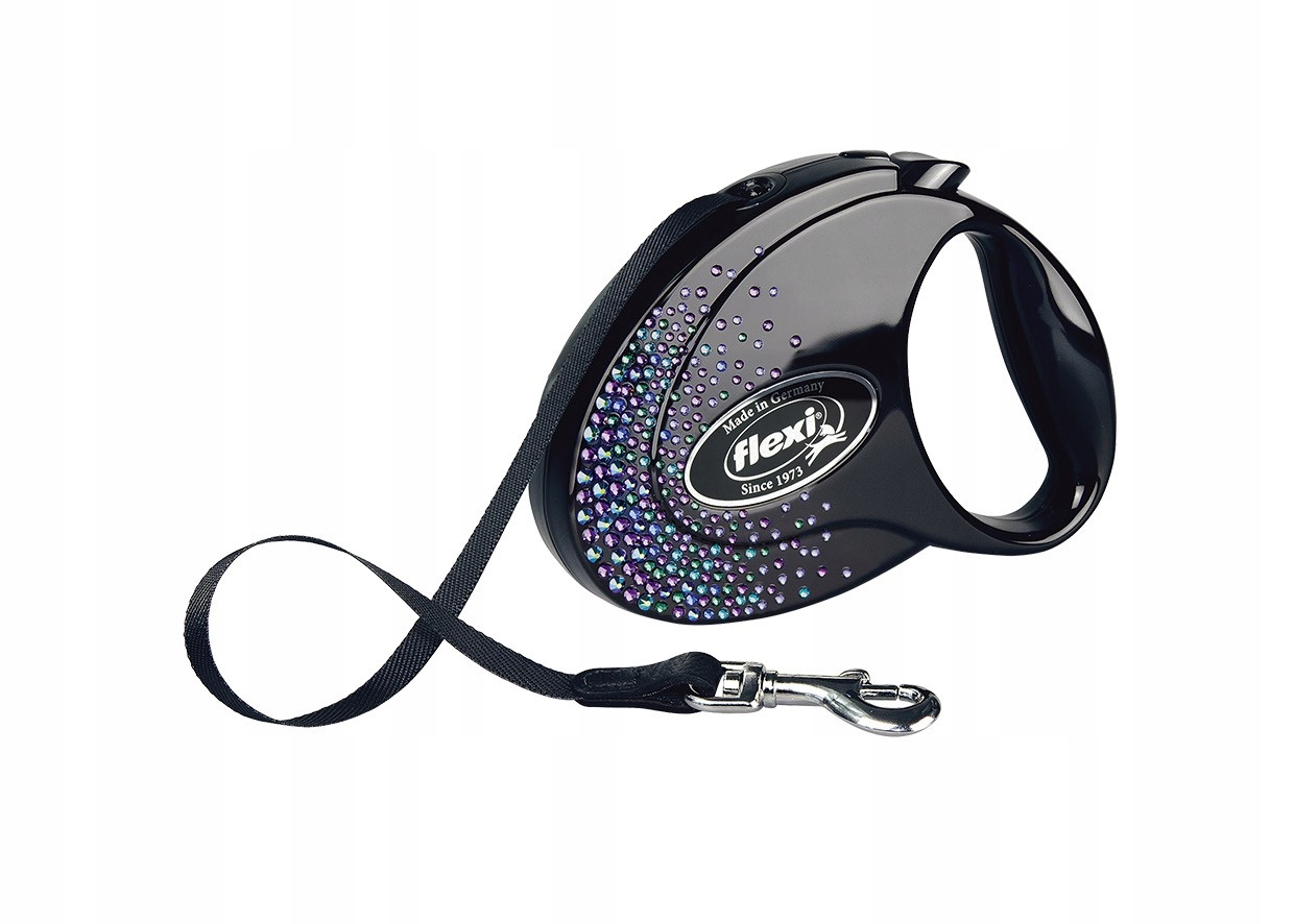 

Flexi Glam smycz M 5m taśma Splash Mystic czarna