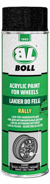 Boll lakier do felg samochodowych Rally spray Czarny Metalic 500 ml