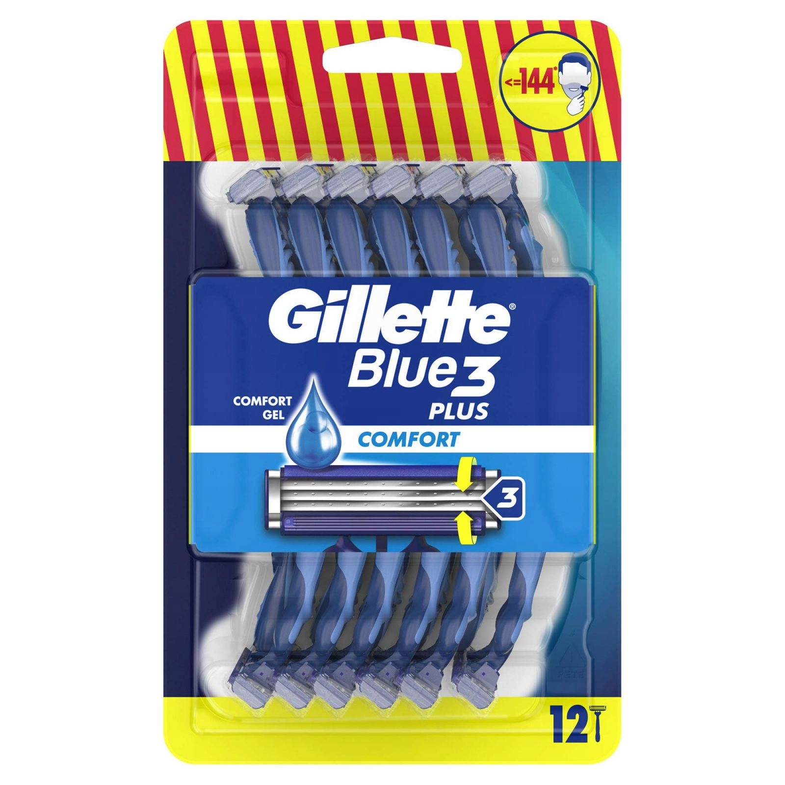 Gillette Disposable Razors BLUE3 Plus Comfort 12KS Pro Muže
